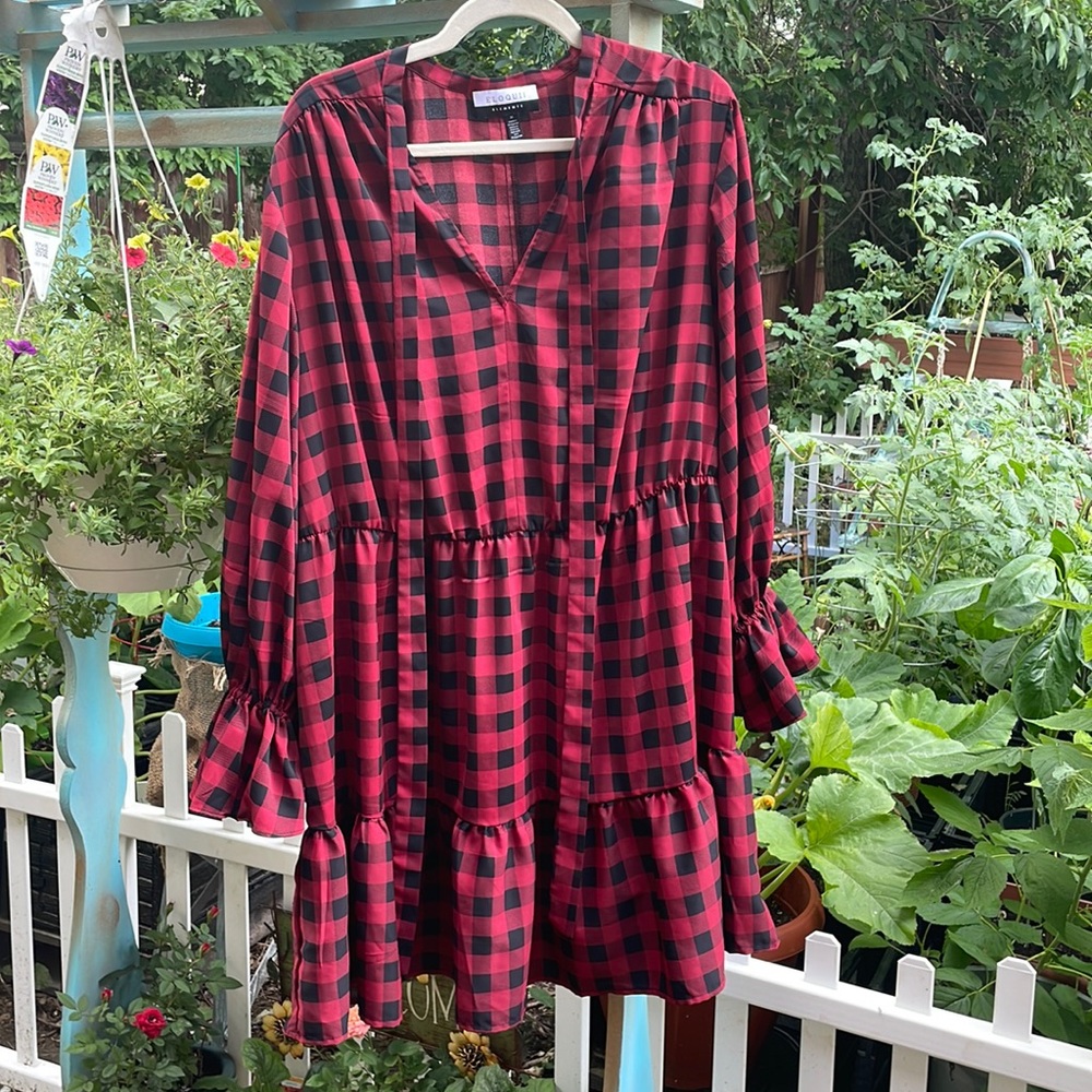 Buffalo plaid Eloquii Elements dress | size 18
